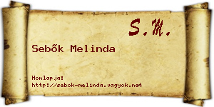 Sebők Melinda névjegykártya